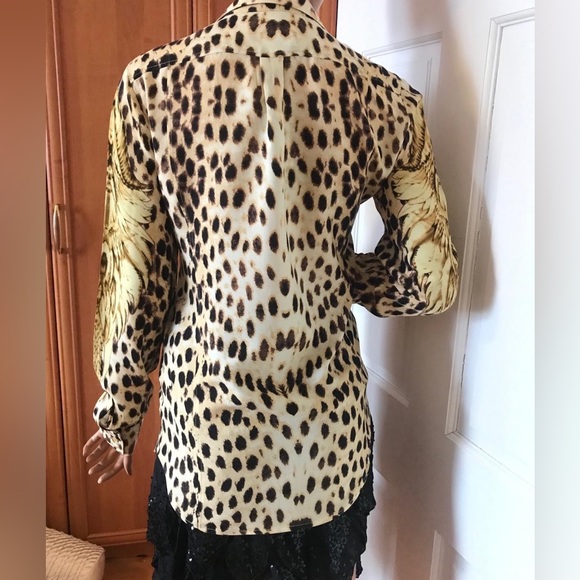 Just Cavalli animal print button down shirt. NWT in size M. - Picture 3 of 16